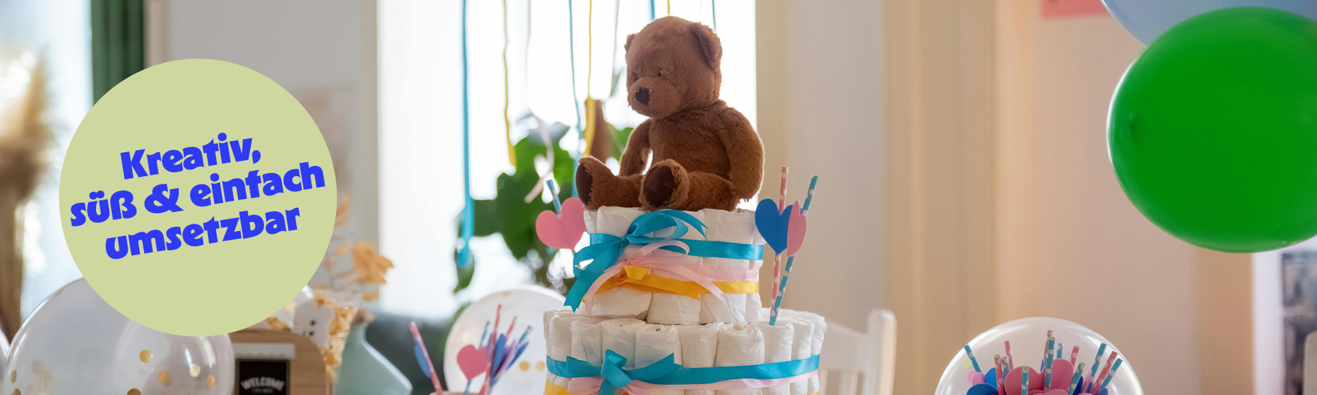 Babyparty Deko kreativ und einfach